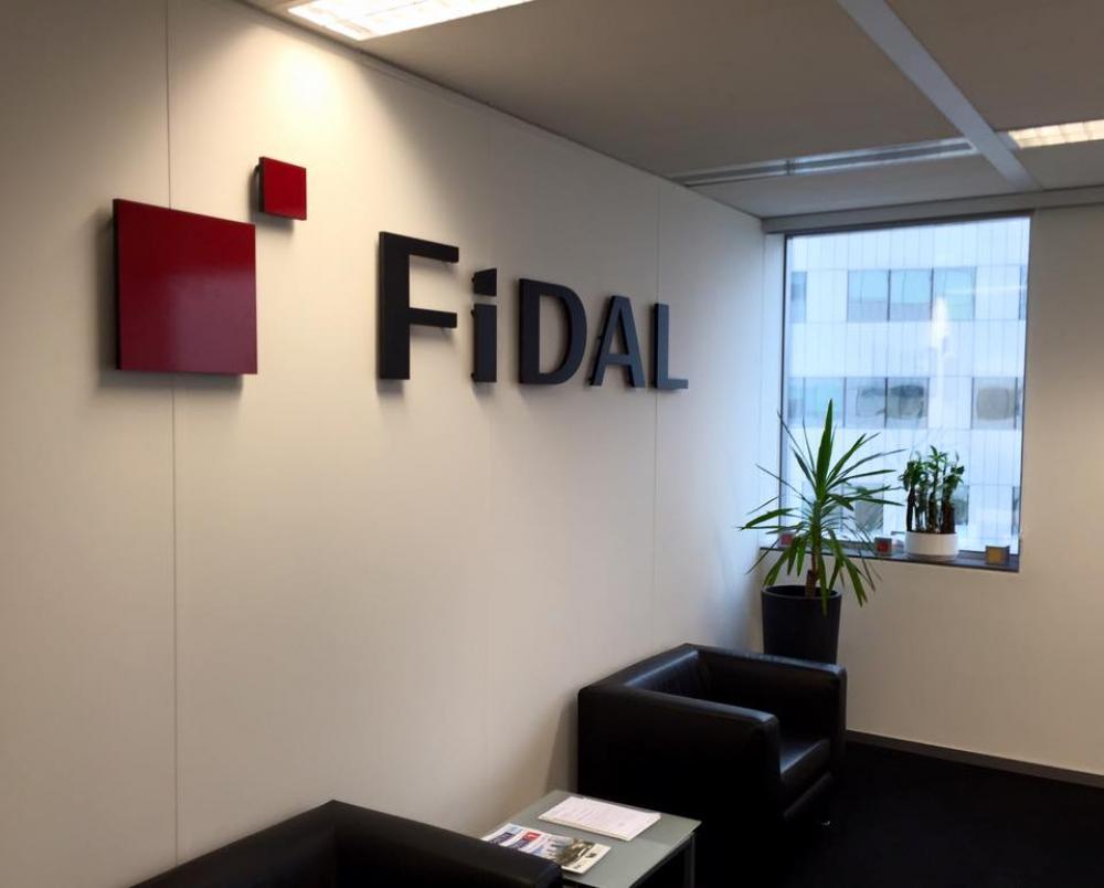 Logo découpe en relief 3D, Fidal, Lille